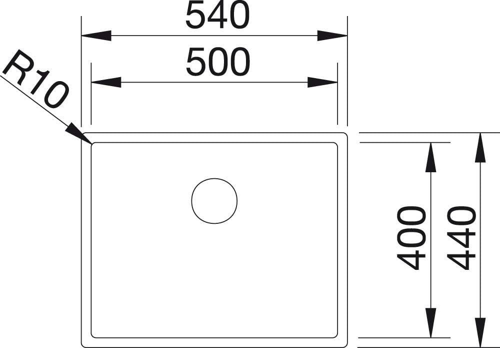 BLANCO CLARON 500-U | Edelstahl | Einbauart: Unterbau | ohne Ablauffernbedienung | 60er Unterschrank