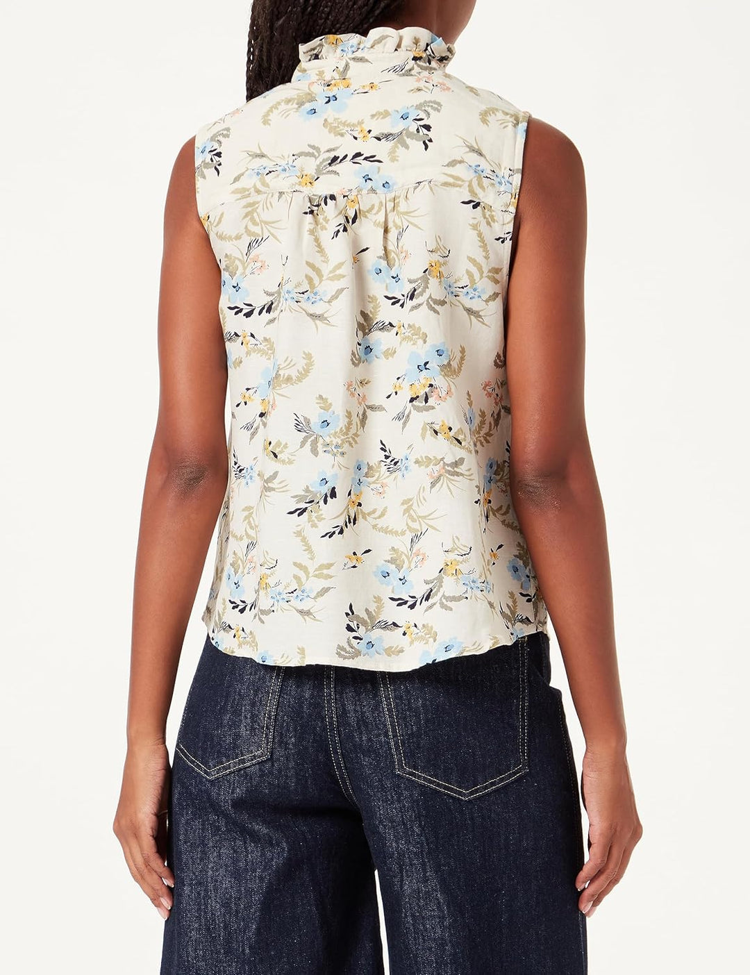 Part Two Damen Poulapw to Shirt Classic Fit Shirt 30 Blue Leaf Bouquet Print, 30 Blue Leaf Bouquet P