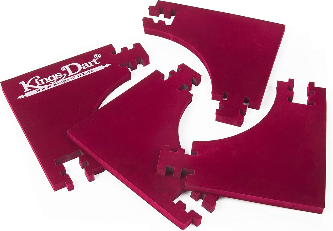 Kings Dart Backboard | Surround für Dartscheiben mit Ø 45 cm | Rot | 70x70 cm Standard