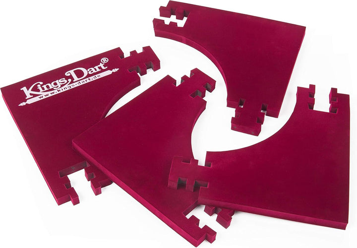 Kings Dart Backboard | Surround für Dartscheiben mit Ø 45 cm | Rot | 70x70 cm Standard