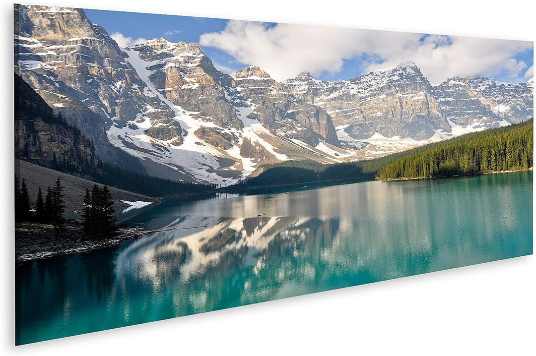 islandburner Bild auf Leinwand Moraine Lake Rocky Mountains Kanada Bilder Wandbilder Poster Leinwand