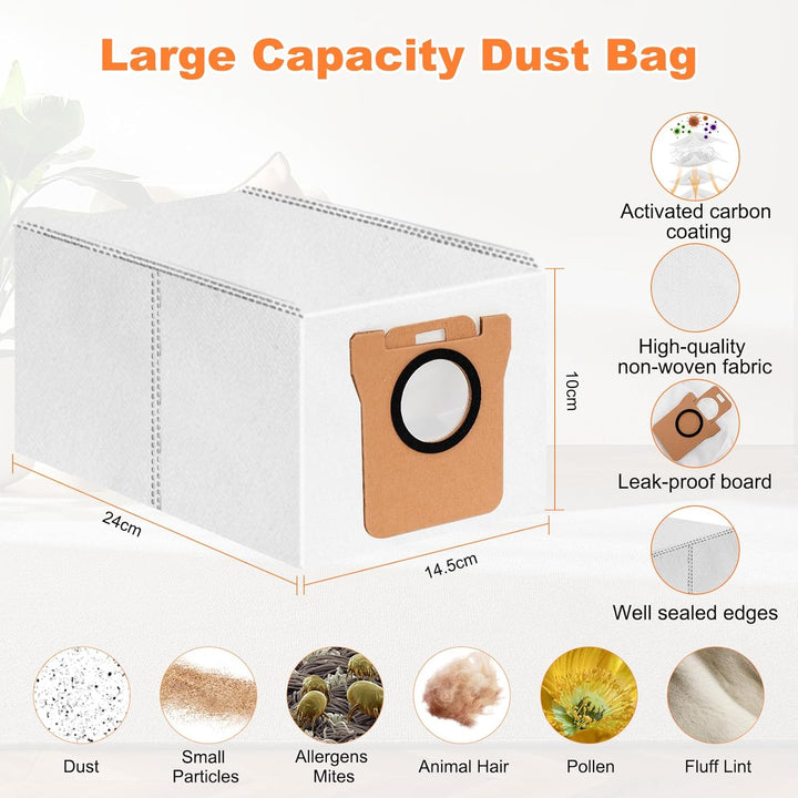 18 Stück Zubehör kompatibel für Xiaomi Robot Vacuum X20+ / X10+ Saugroboter, Ersatzteile Zubehörset