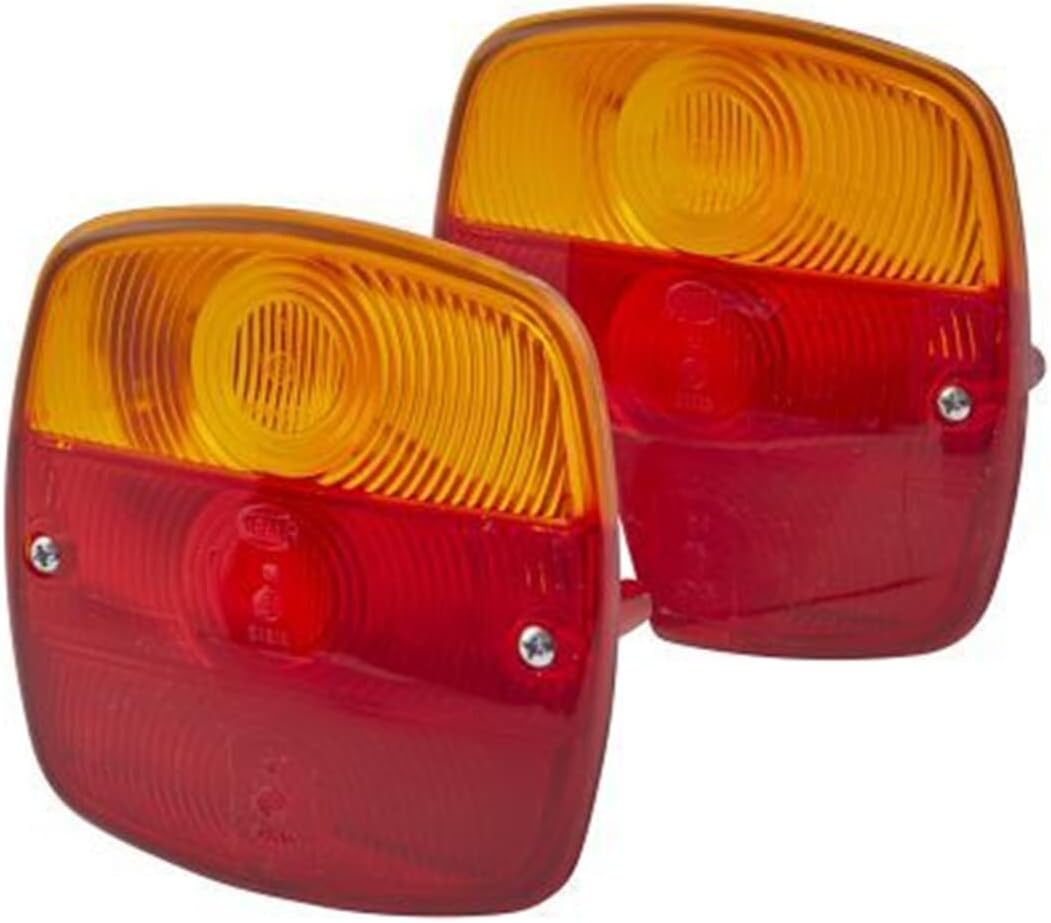 HELLA Rückleuchte - Glühlampe - 12V - Anbau/geschraubt - ECE/nicht SAE - Lichtscheibenfarbe: rot/gel