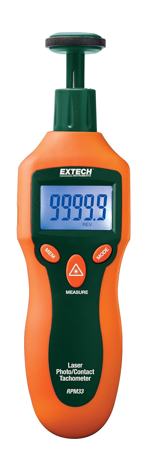 Extech Kontakt/Laserphoto-Drehzahlmesser, 1 Stück, RPM33
