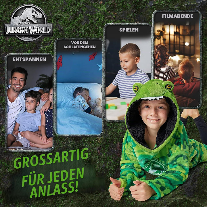 Jurassic World Übergrossen Hoodie Decke Jungen und Madchen Kapuzenpullover Kinder
