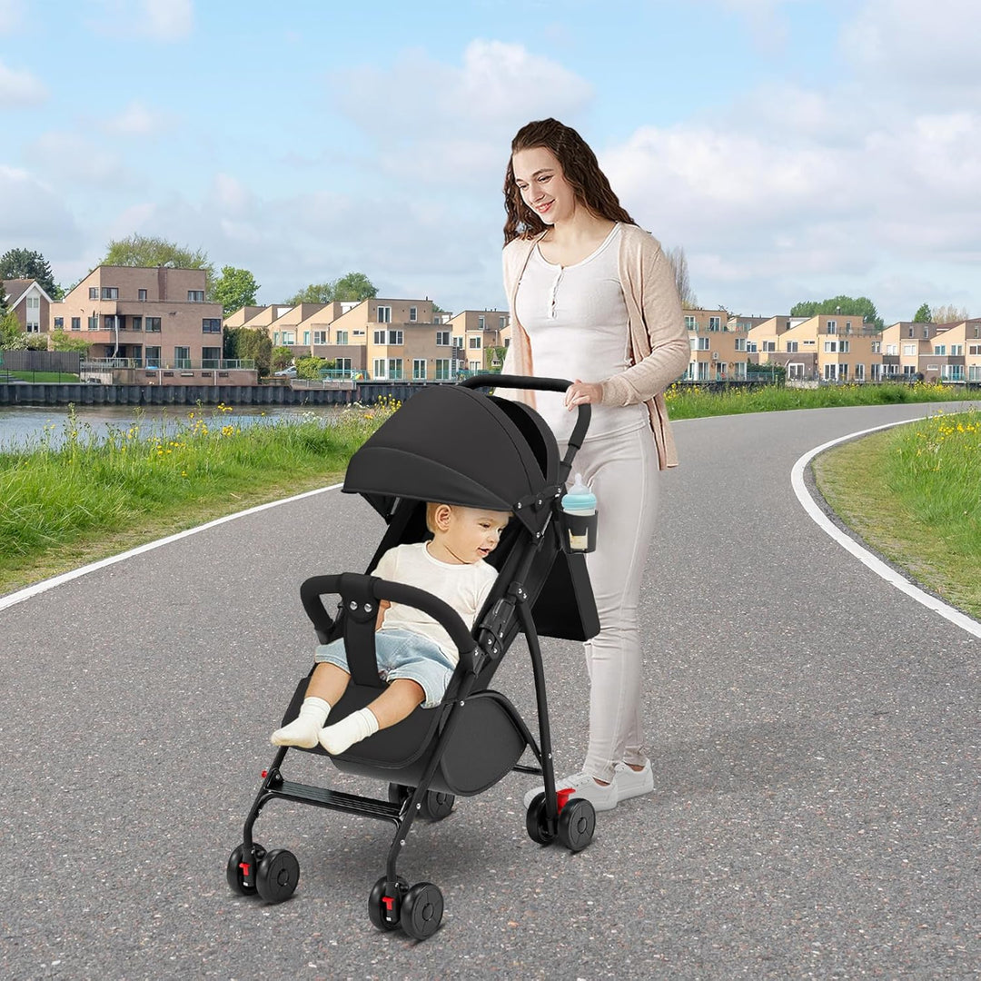 Kinderbuggy, Kinderwagen mit Sonnenschirm, Kinderwagen Zusammenklappbar, Buggy mit Liegefunktion, Ka