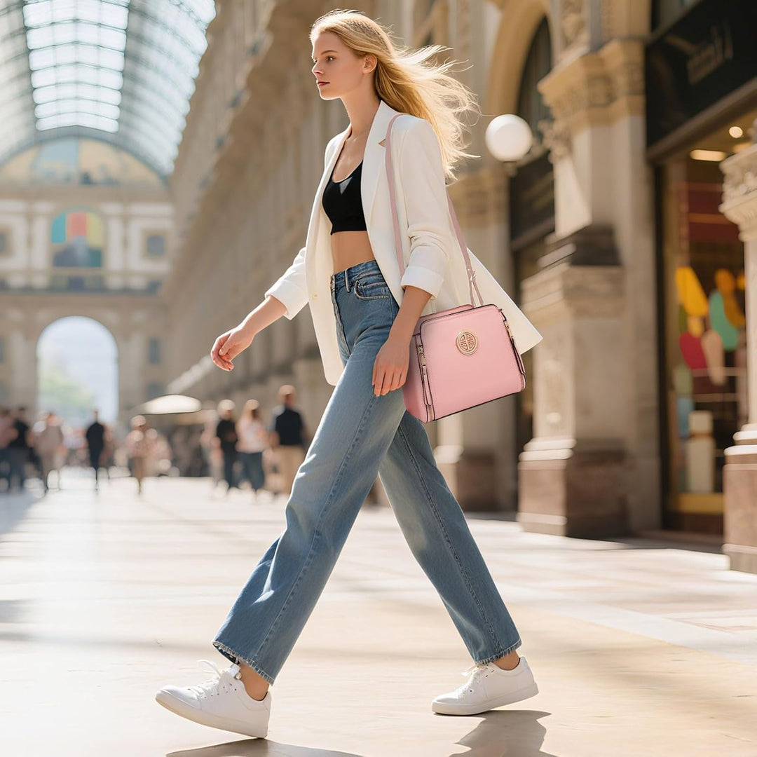Miss Lulu Umhängetasche Damen Schultertasche Handtasche Crossbody Taschen Henkeltasche Mädchen PU Le