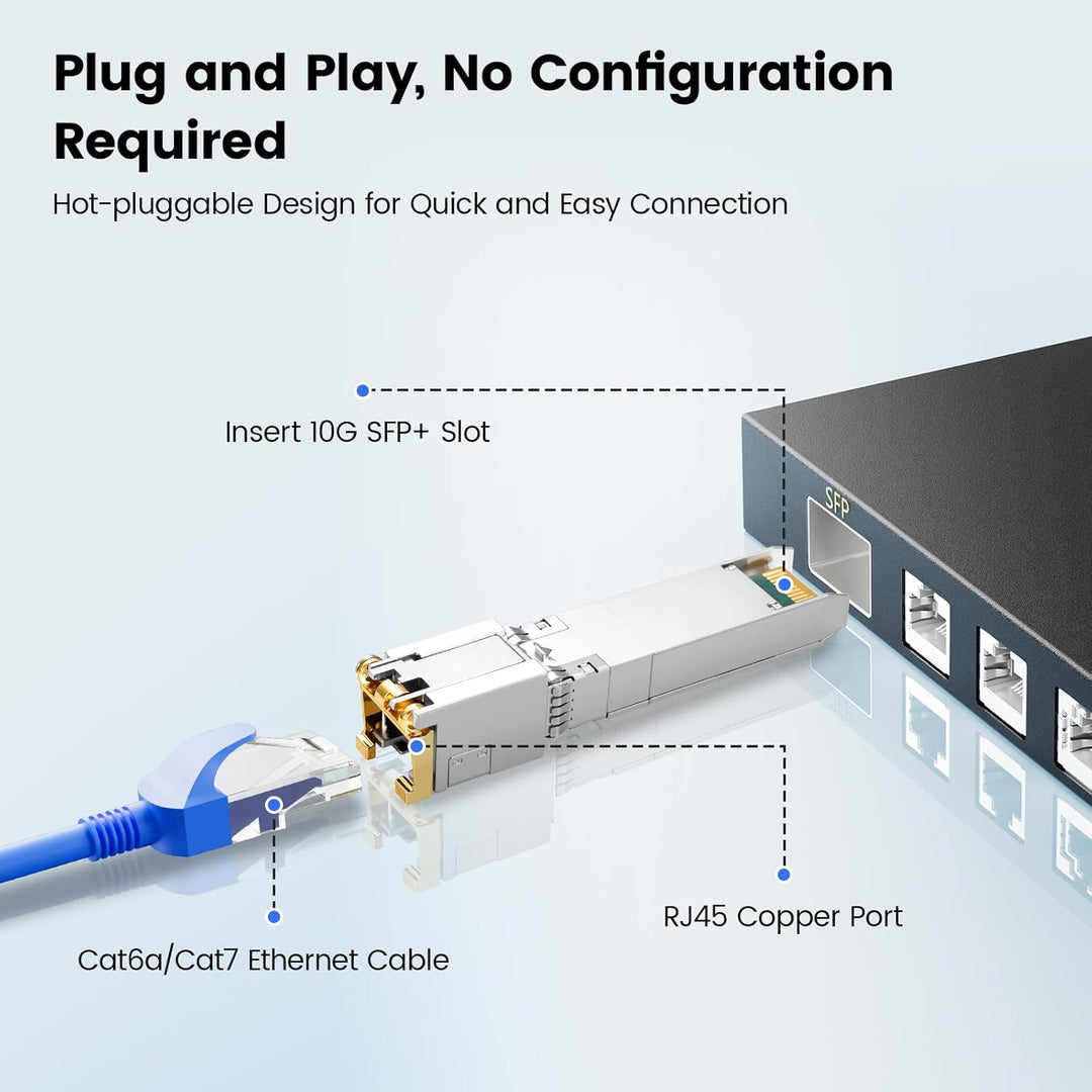 1.25/2.5/5/10GBase-T 10Gb SFP+ auf RJ45 Kupfer Transceiver Modul mit Realtek Chip & DDM für Cisco SF