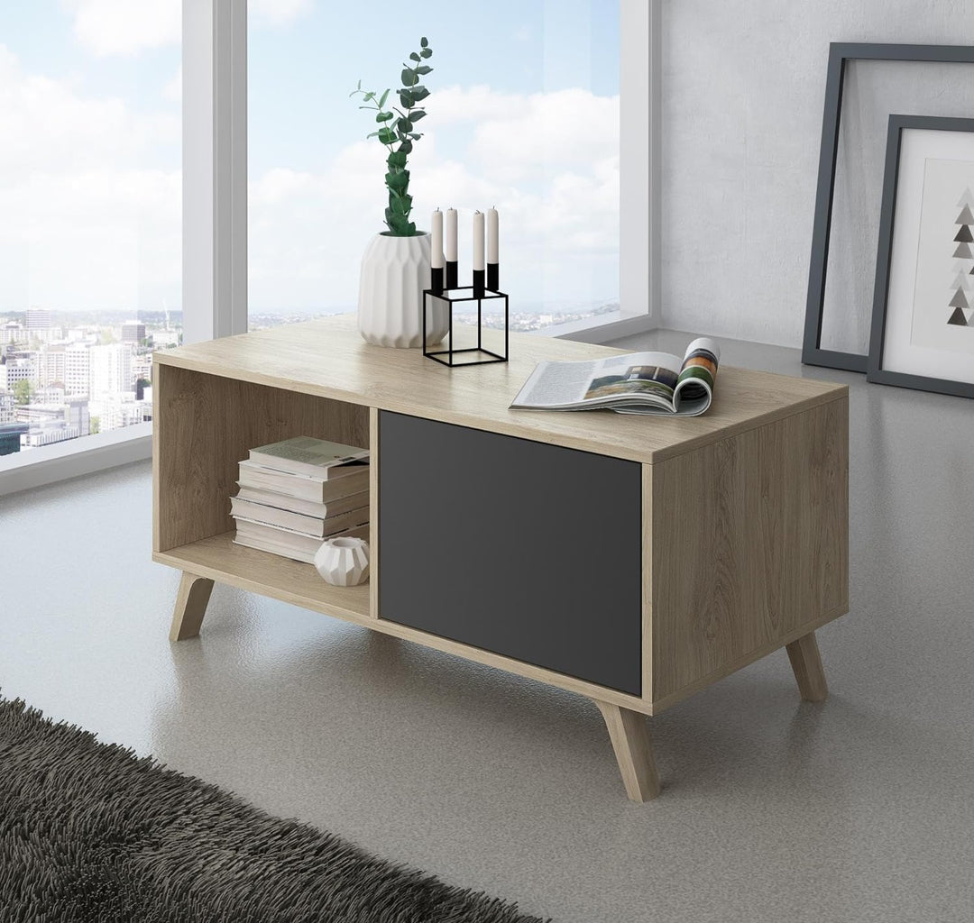 Skraut Home – Couchtisch – 45 x 92 x 50 cm – Niedriger Tisch, ideal für Wohnzimmer oder Esszimmer –