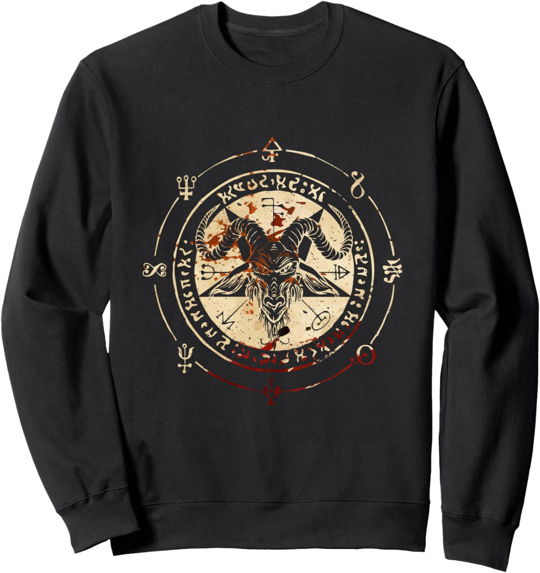 Seal Of Baphomet Occult Pentagram Goat Satanic Occult Sweatshirt
