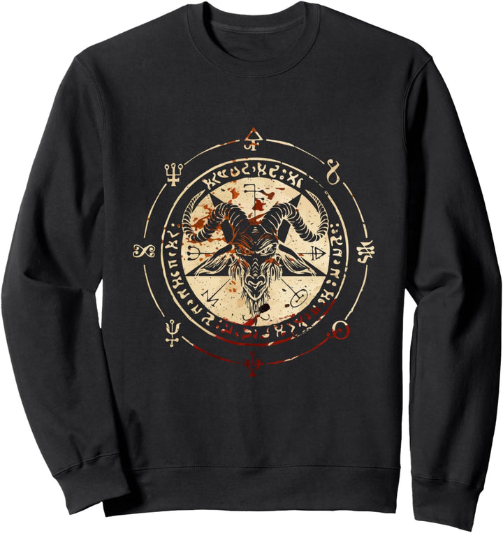 Seal Of Baphomet Occult Pentagram Goat Satanic Occult Sweatshirt