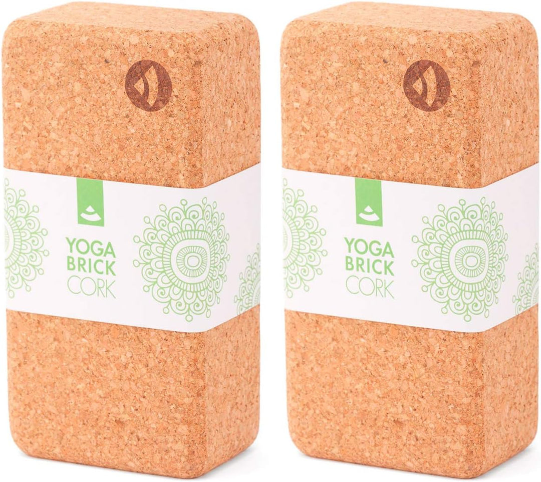Bodhi Yoga Block Kork Brick | Einzeln & als Set | 100% Naturkork – Universal Yogaklotz | Umweltfreun