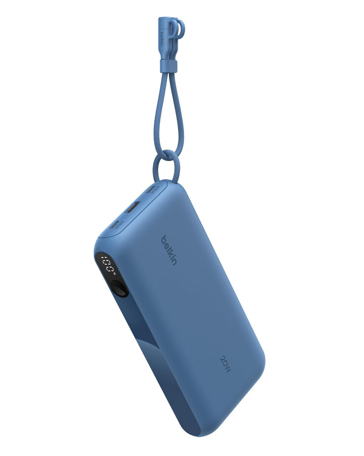 Belkin BoostCharge 20000mAh Power Bank, Digitale Akkuanzeige – Blau | 20K Powerbank, 2 USB-C, 1 USB-