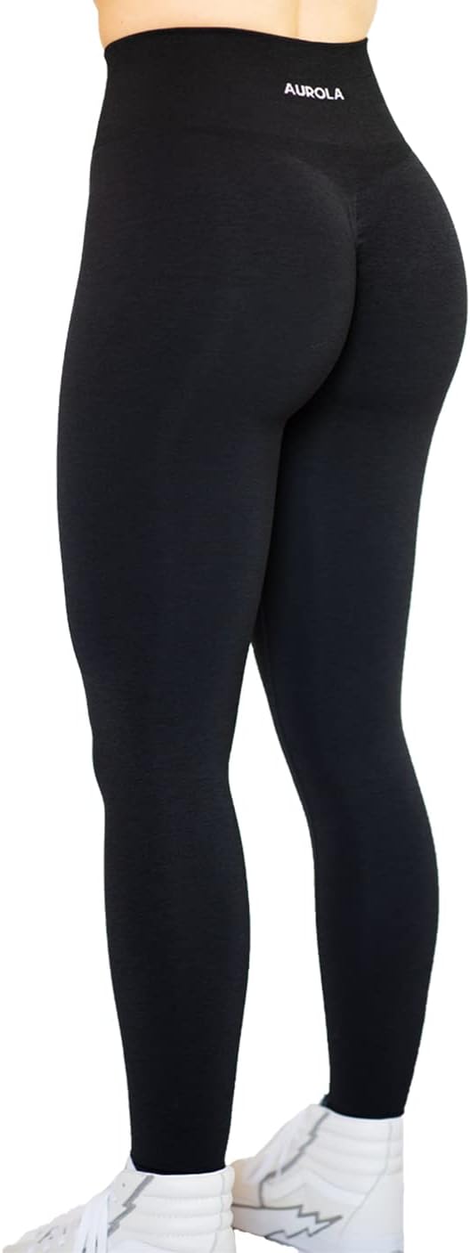 AUROLA Workout-Leggings für Frauen, Nahtlose Scrunch-Strumpfhose, Bauchkontrolle, Fitnessstudio, Fit