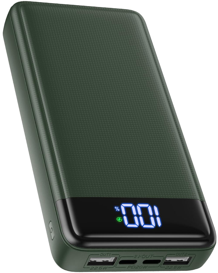Power Bank 26800mAh, 22.5W Powerbank, Externer Handyakku Schnellladen USB C Input &amp; Output mit LED A