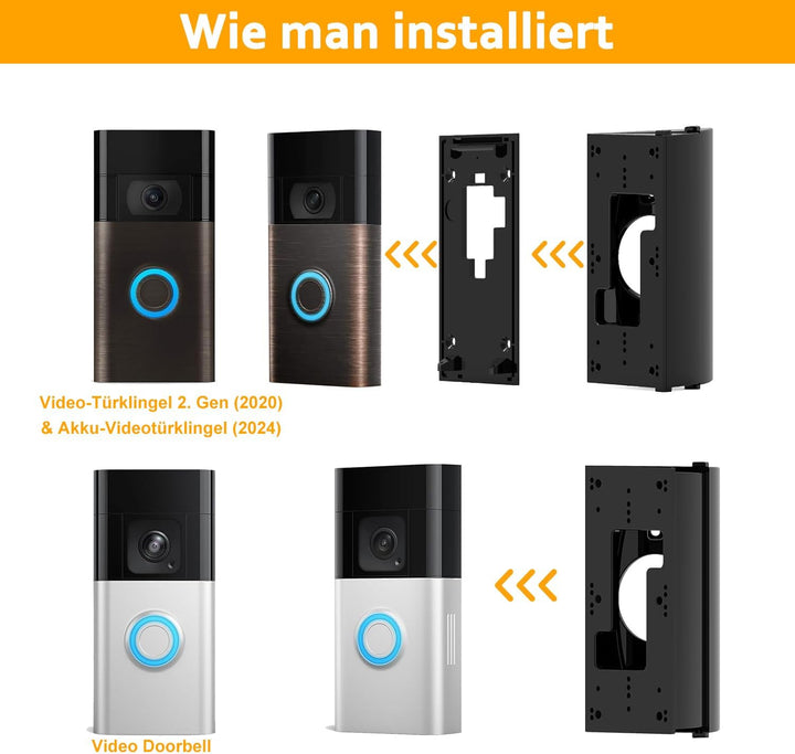 Video Türklingel Verstellbare Halterung (Winkel 30-55 Grad) Kompatibel mit Video Doorbell Wired/1/2/