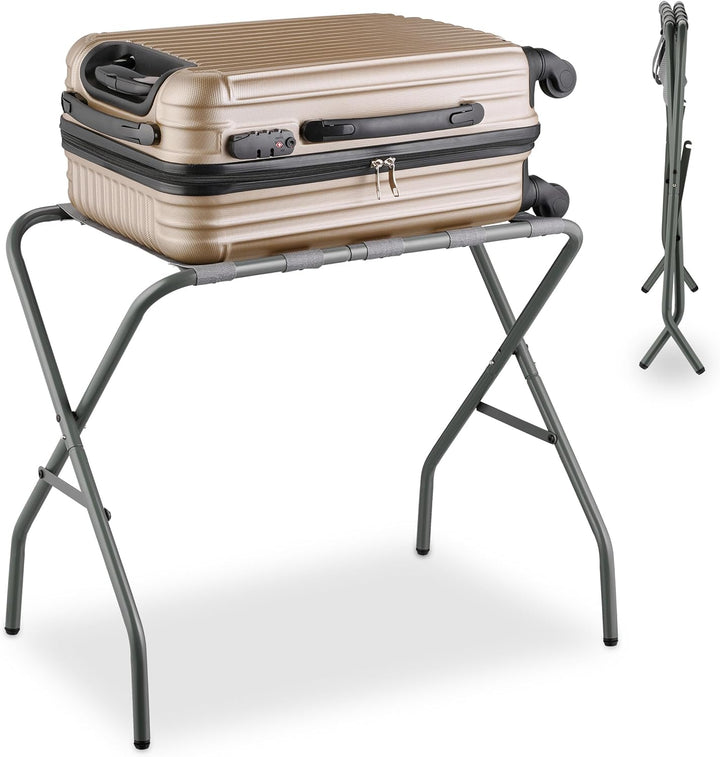 Relaxdays Kofferständer, klappbar, Gepäckständer aus Metall, HxBxT: 55 x 67 x 43 cm, Kofferablage, H