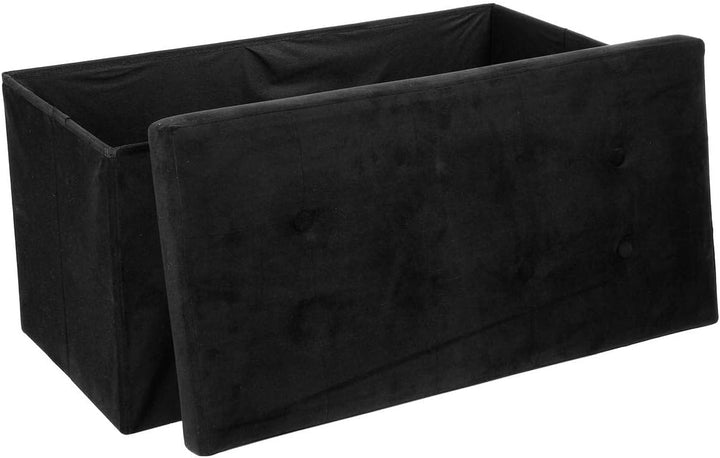 Klappbarer Doppelhocker Lysandre schwarz mit Samteffekt - Schwarz - Atmosphera créateur d'intérieur,