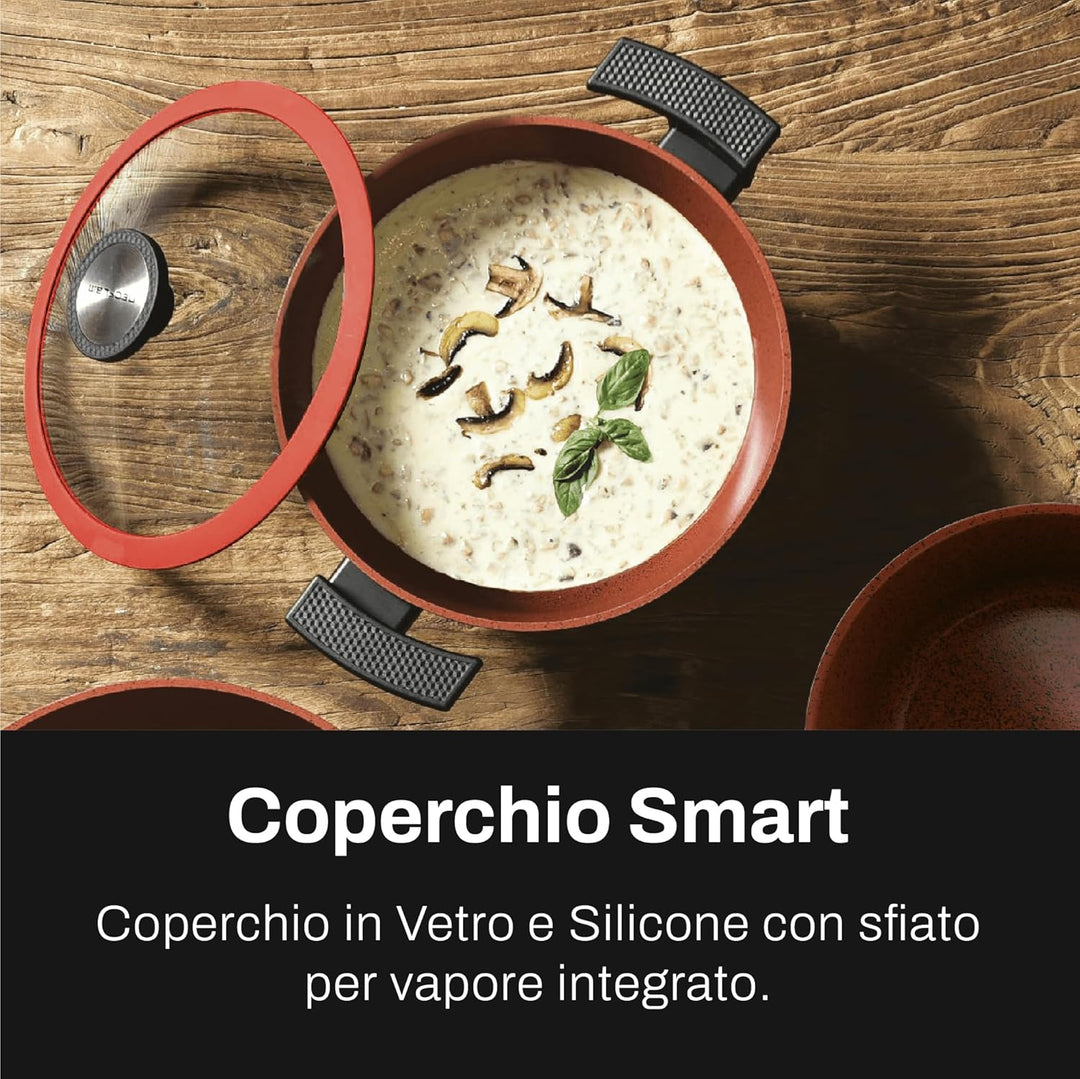 CLASSE ITALY, Pfannen-Set, 2 Stück, PFAS-frei, Antihaftbeschichtung, ohne PTFE, PFOA, 100 % sicher,