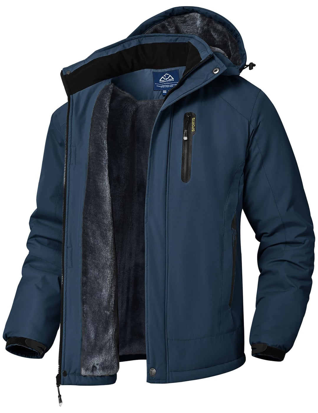 YSENTO Herren Winterjacke wasserdichte Warme Fleece Gefüttert Outdoor Softshelljacke Atmungsaktiv Sk