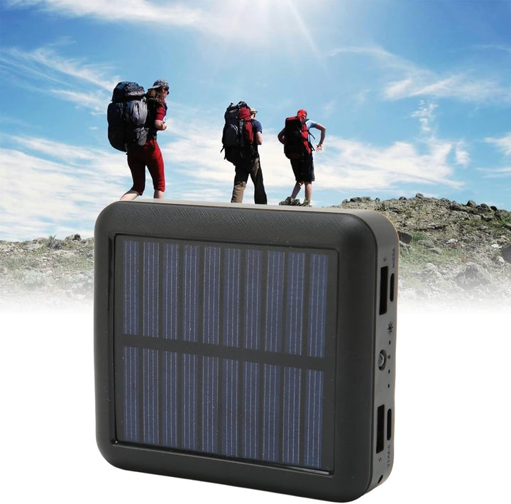 Tragbares Solartelefon-Ladegerät, 20000-mAh-Solar-Powerbank mit Zwei Ausgängen, USB-C-Anschluss und