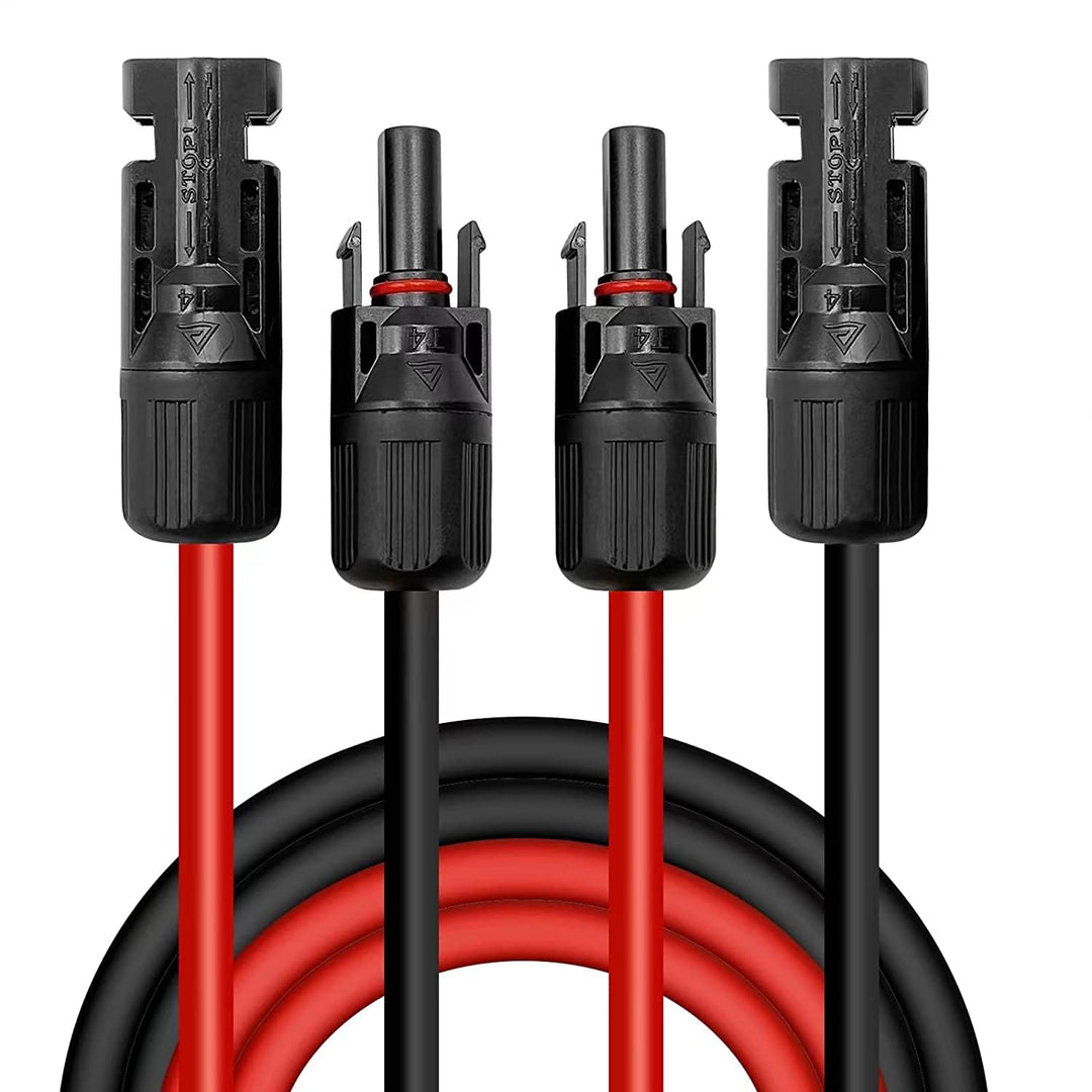 Solarkabel 4mm²/6mm², Solarkabel Verlängerung 1/2/3/5/10M, Solarkabel Verlängerungskabel(Rot/Schwarz
