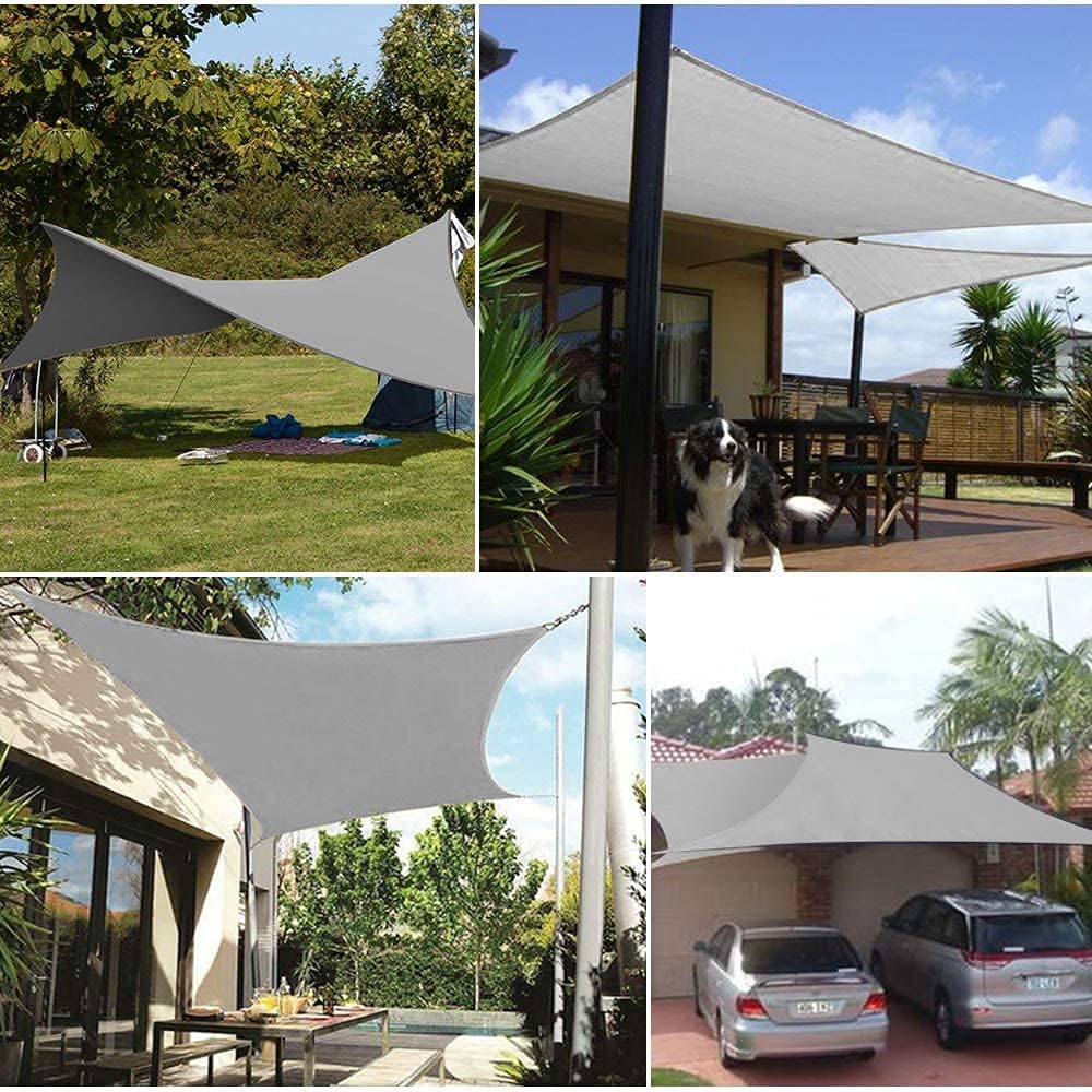 Dripex Sonnensegel wasserdicht Sonnenschutz Set 5X7 m inkl Befestigungsseile Rechteckig Polyester Im