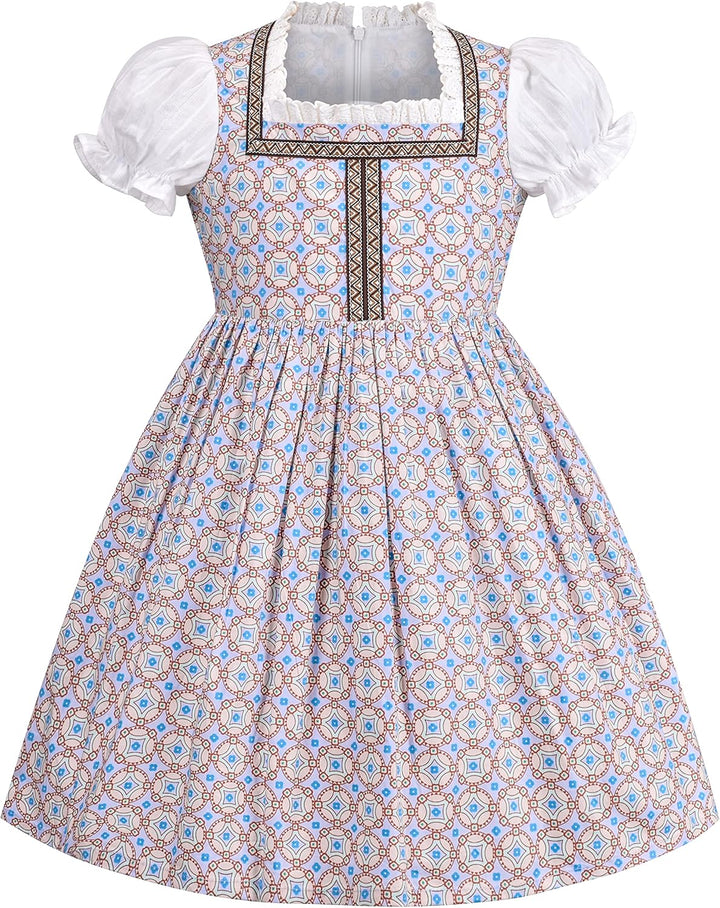 Sunny Fashion Mädchen Deutsche Dirndl Kleid Kostüme Zum Bayerisches Oktoberfest Jahrgang Rosa Gr. 11