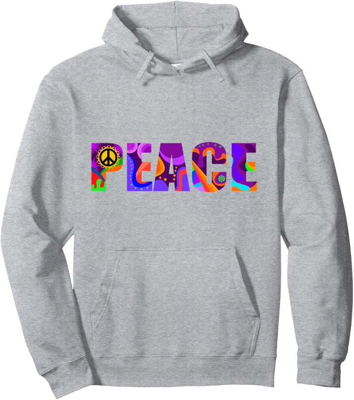 Peace & Love - Hippie - Retro & Vintage Pullover Hoodie