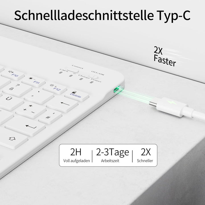 Tastatur Hülle für iPad 9. Generation 10,2 Zoll mit Stifthalter, Magnetisch Bluetooth Abnehmbarer Ta
