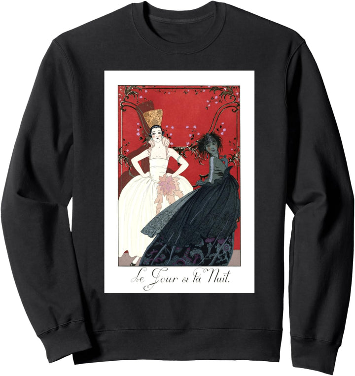Tag und Nacht Französische Mode Jugendstil Sweatshirt