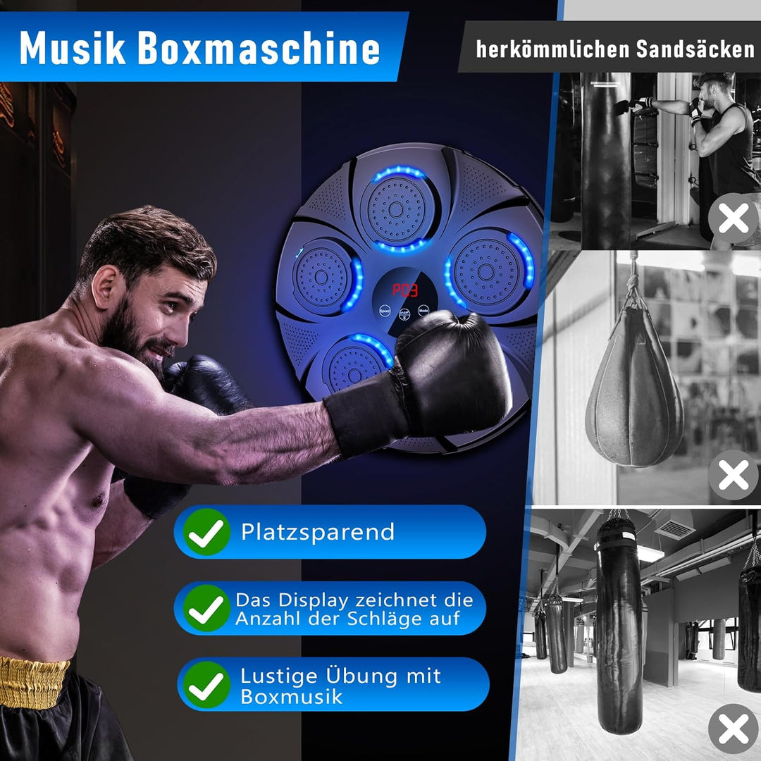 semai Music Boxing Machine, Musik Boxmaschine Bluetooth, 9 Geschwindigkeitsmodi und Zählmodus Musik