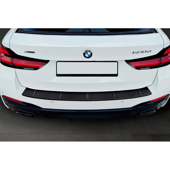 Avisa Matt-Schwarz Edelstahl Heckstossstangenschutz kompatibel mit BMW 5er Touring (G31) Facelift 20