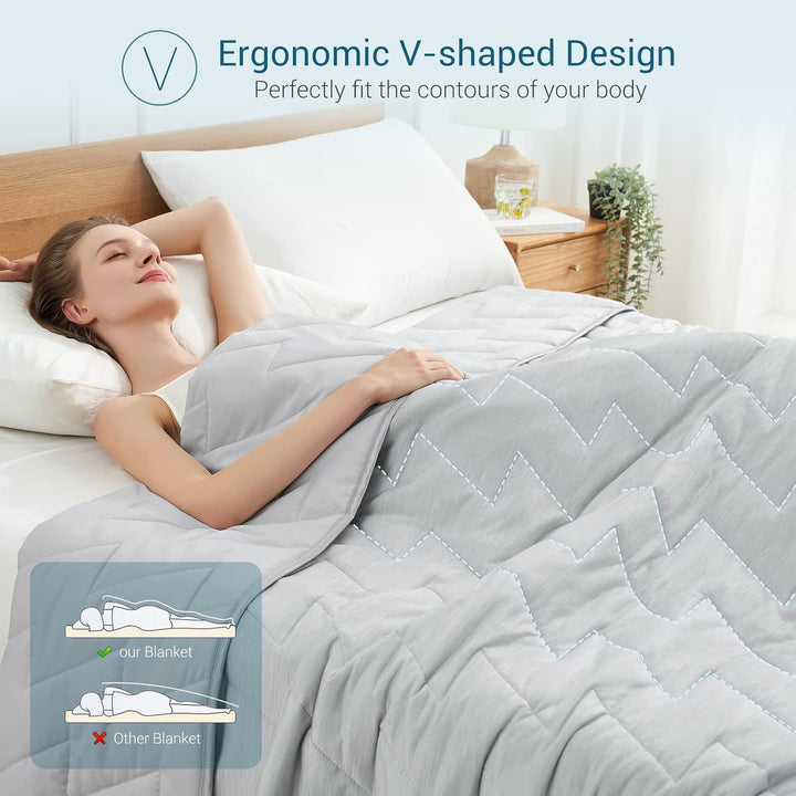 Elegear Kühldecke leichte Sommerdecke, 2 in1 doppelseitige Bettdecke mit Japanische Arc-Chill Q-Max>