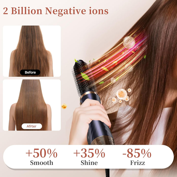 Hair Styler 6 in 1, Hair Styler Set, Airstyler 6 In 1 Mit Rundbürstenföhn Haarstyler Warmluftbürste
