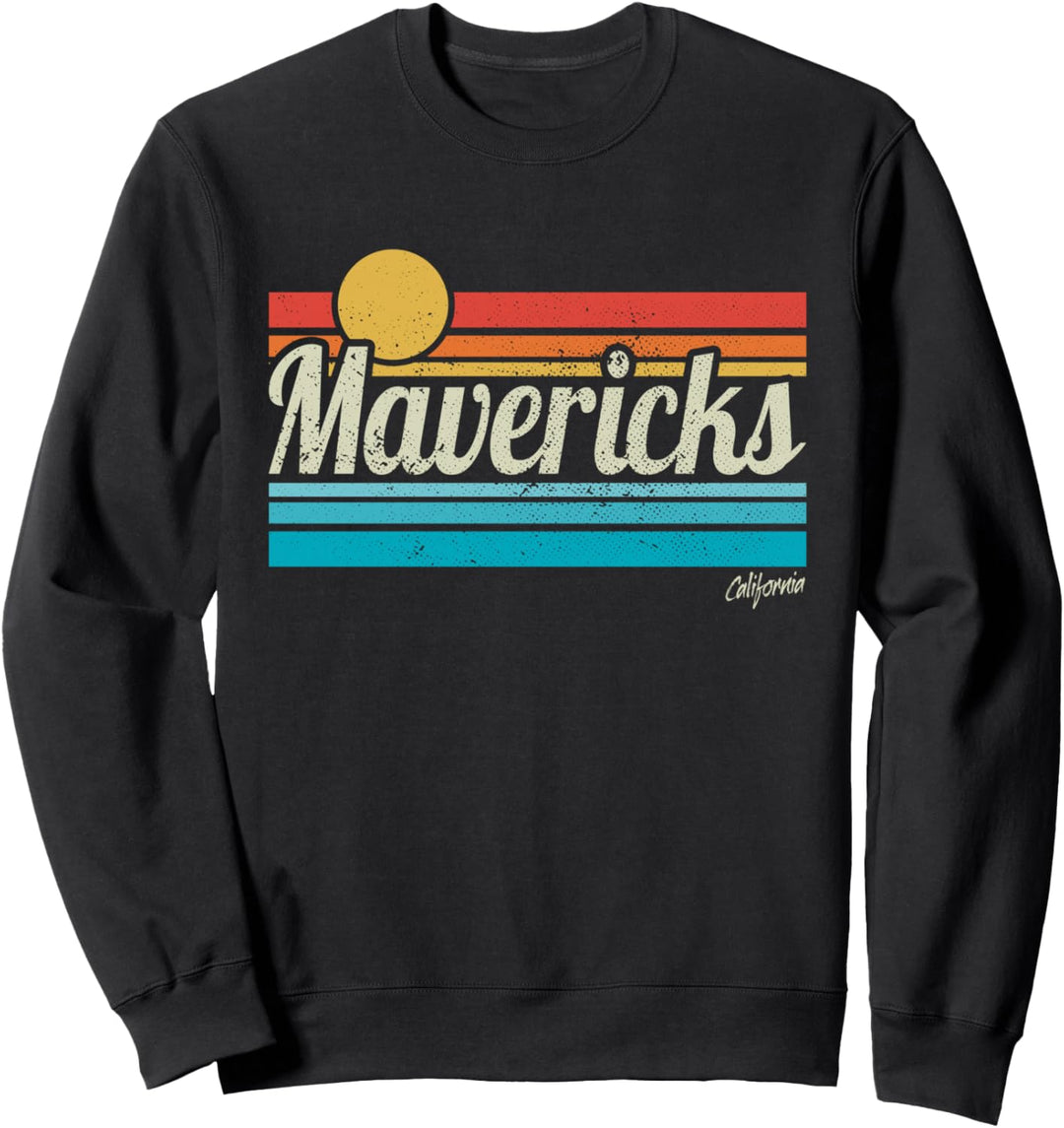 Mavericks Kalifornien USA Retro Vintage Surf Trip Surfer Sweatshirt