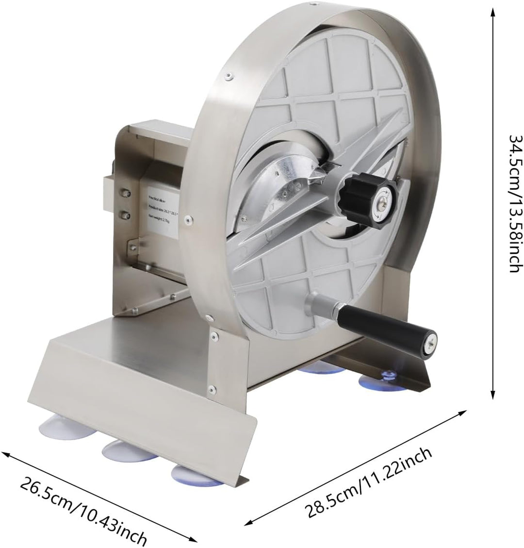 Manueller Gemüseschneider 0,1-10mm Schneidemaschine | grossen Einfüllöffnung, verstellbare Gemüsehob