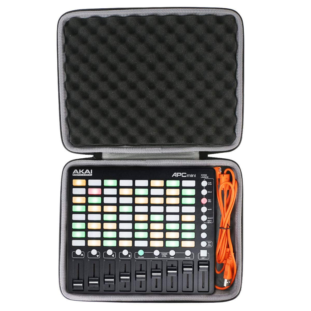 co2CREA Hart Reise Schutz Hülle Etui Tasche für AKAI Professional APC Mini Kompakter Clip Launcher (