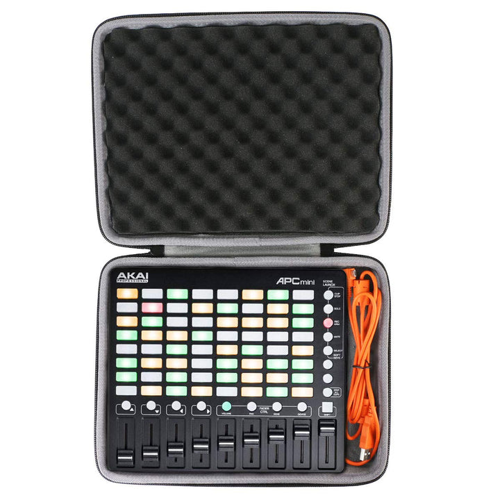 co2CREA Hart Reise Schutz Hülle Etui Tasche für AKAI Professional APC Mini Kompakter Clip Launcher (