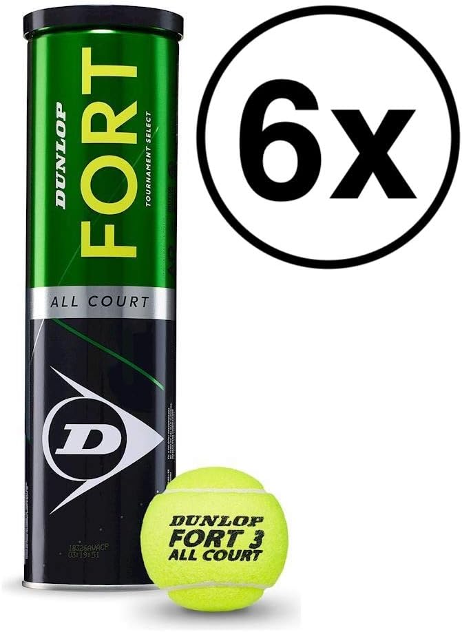 Dunlop Tennisball Fort All Court TS - für Sand, Hartplatz und Rasen (1x4er Dose)