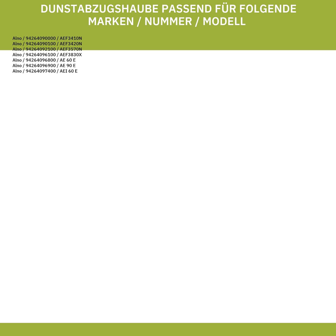Lampenabdeckung kompatibel mit ELECTROLUX 5025379000/5 für Alno Dunstabzugshaube
