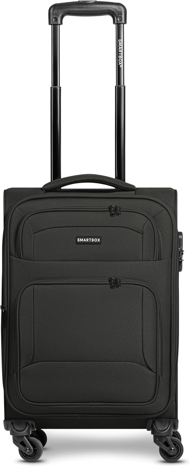 SMARTBOX Weichgepäck Kabinen-Koffer für Damen & Herren | Kleiner Cabin-Trolley 36 x 23 x 57 cm | 4 R