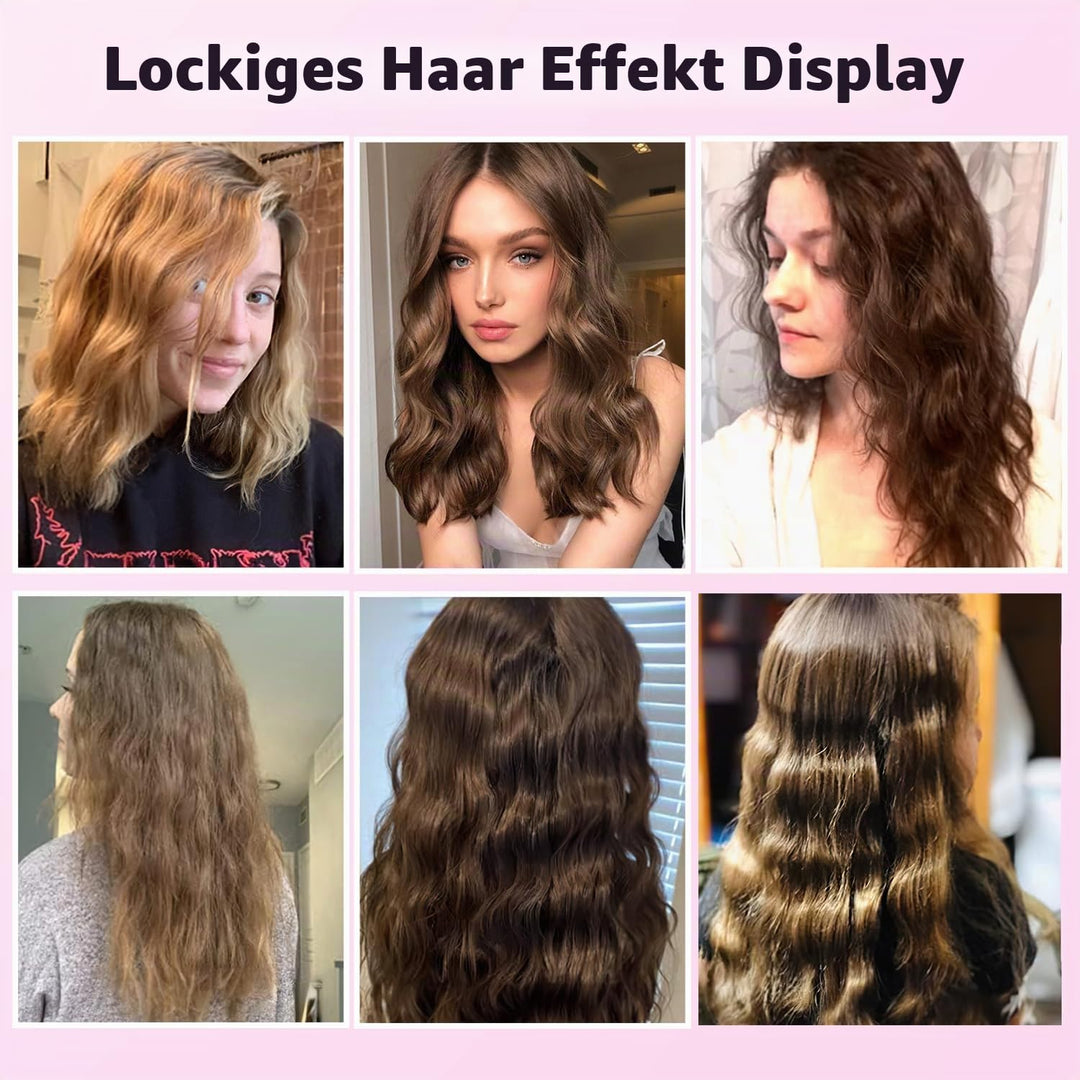 Lockenstab 3 Fässer LAYADO Welleneisen 25mm Grosse Welle Welleneisen für Haare Beach Waves Schnelle