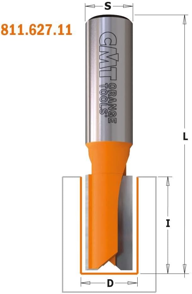 CMT Orange Tools 911.150.11 – Fräser Gerade HM S 8 D 15 x 20