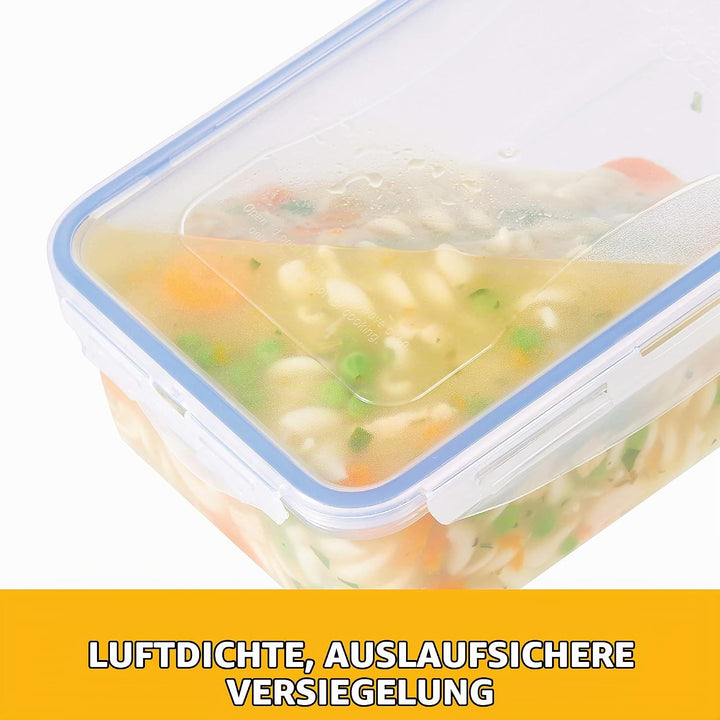Lock &amp; Lock Vorratsdose HPL813, rechteckig 1800 ml 5.9 x 4.3 x 7.3" Pack of 4, 5.9 x 4.3 x 7.3" Pack