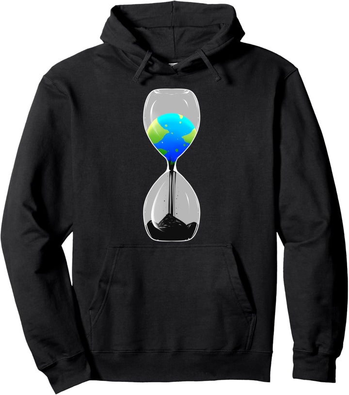 Klimawandel Protest für Umweltschutz Sanduhr Erde Zeit Pullover Hoodie