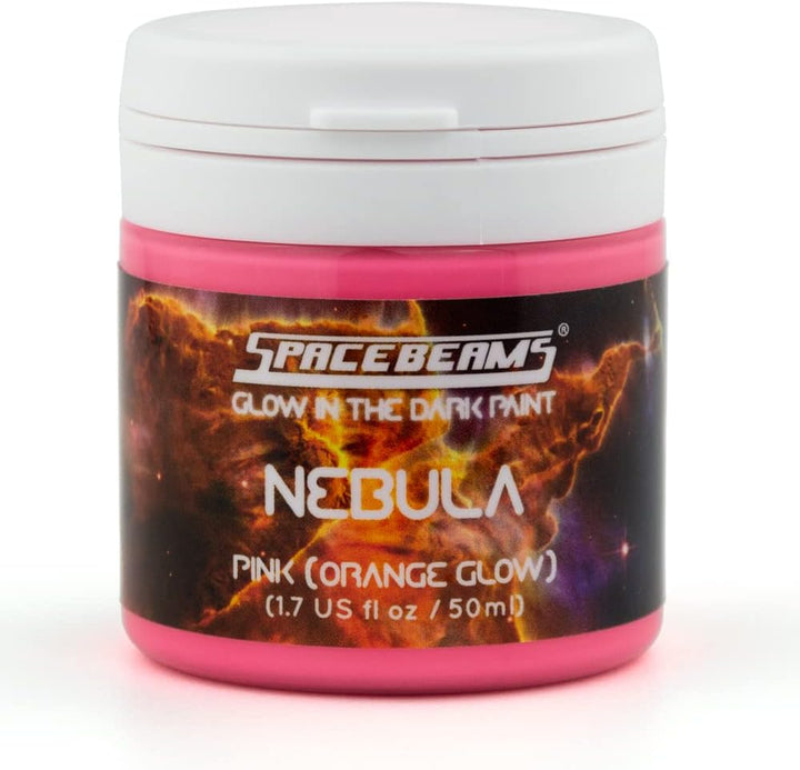 SpaceBeams Nebula Im Dunkeln leuchtende Farbe (50ml) Pink Mit Orangefarbenem Leuchten Im Dunkeln, Un