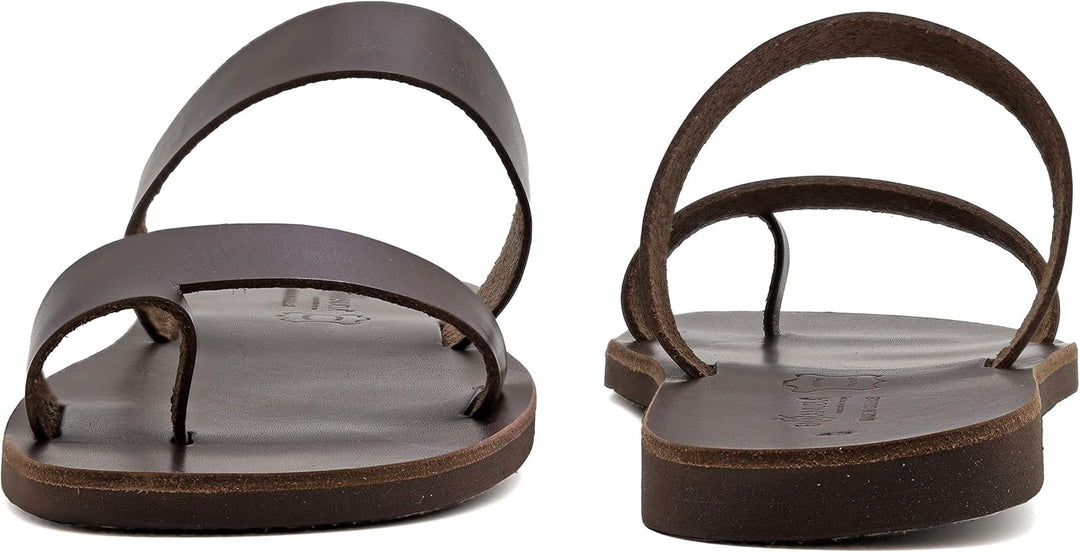EMMANUELA handcrafted for you Herren TheseusFlache Sandale 42 EU Braun, 42 EU Braun