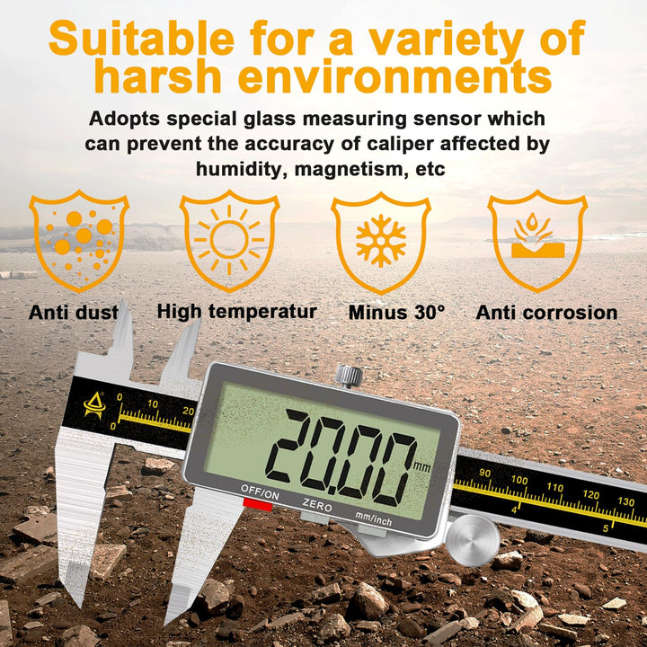 Digital Caliper,ACEMETER 0-6" Vernier Calipers Measuring Tool-Electronic Micrometer with Large LCD S