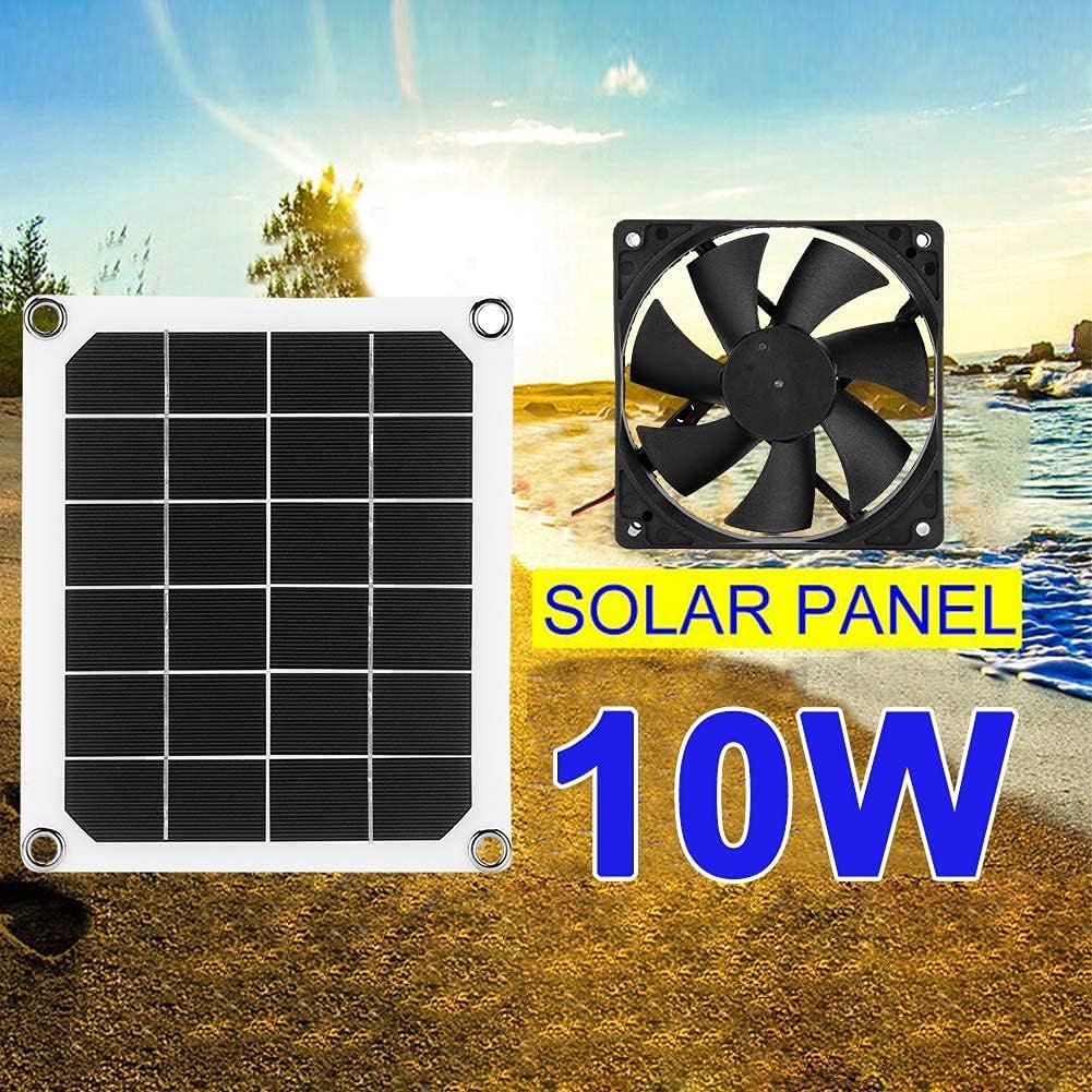 Solarbetriebenes Dachventilatorsystem, Leistungsstarker Ventilator und 10W-Solarpanel-Set für Gewäch